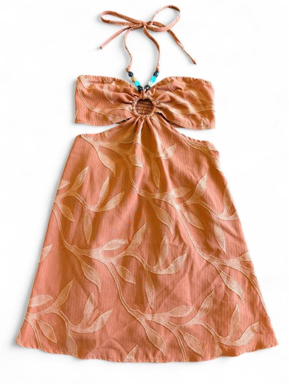 Women's Pink and Orange Dress
